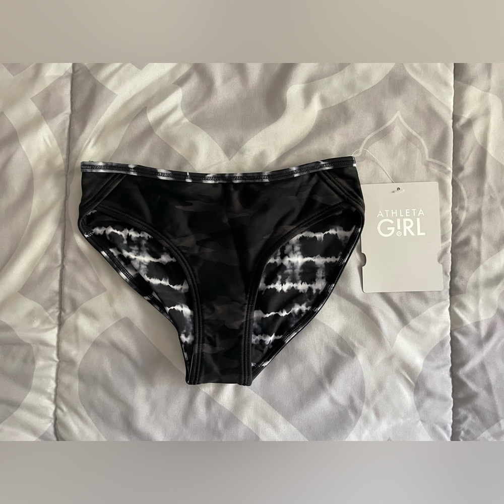 Athleta Girl Reversible Camo Tie Dye Bikini Bottoms